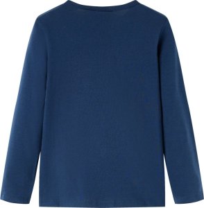 vidaXL Koszulka dziecięca z długimi rękawami, z konikiem, granatowa, 104 2