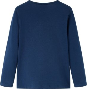 vidaXL Koszulka dziecięca z długimi rękawami, z jelonkiem, granatowa, 140 2