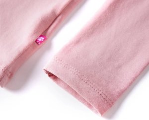 vidaXL Koszulka dziecięca z długimi rękawami, z konikiem, jasny róż, 128 5