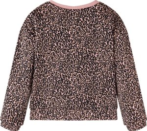 vidaXL Bluza dziecięca w panterkę, subtelny róż, 104 2