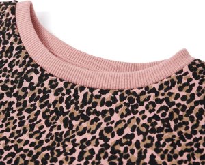 vidaXL Bluza dziecięca w panterkę, subtelny róż, 104 3