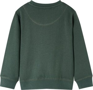 vidaXL Bluza dziecięca z buźką, ciemnozielona, 104 2