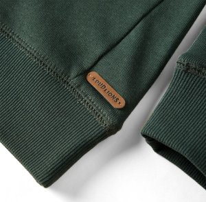 vidaXL Bluza dziecięca z buźką, ciemnozielona, 104 6