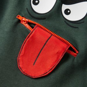 vidaXL Bluza dziecięca z buźką, ciemnozielona, 92 5