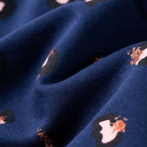 vidaXL Bluza dziecięca z kapturem, w kropki, granatowa, 116 7