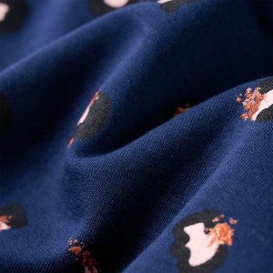 vidaXL Bluza dziecięca z kapturem, w kropki, granatowa, 104 7