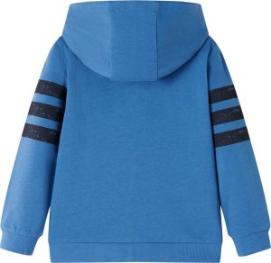 vidaXL Bluza dziecięca z kapturem i suwakiem, deskorolka, niebieska, 104 2