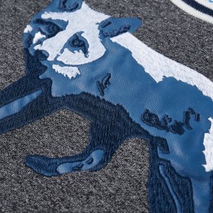 vidaXL Bluza dziecięca z liskiem, granatowy melanż, 92 4