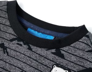 vidaXL Bluza dziecięca z nadrukiem gór, granatowy melanż, 104 3