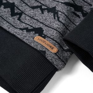 vidaXL Bluza dziecięca z nadrukiem gór, granatowy melanż, 104 5