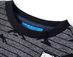 vidaXL Bluza dziecięca z nadrukiem gór, granatowy melanż, 128 3