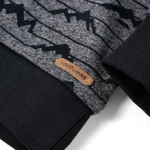 vidaXL Bluza dziecięca z nadrukiem gór, granatowy melanż, 128 5