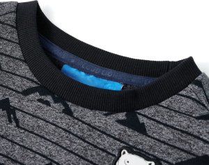 vidaXL Bluza dziecięca z nadrukiem gór, granatowy melanż, 116 3