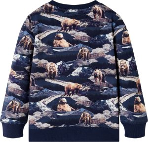 vidaXL Bluza dziecięca, nadruk w niedźwiedzie, granatowa, 116 2