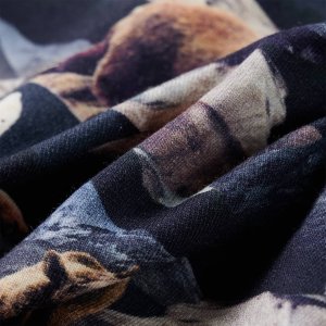 vidaXL Bluza dziecięca, nadruk w niedźwiedzie, granatowa, 116 7