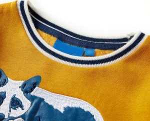 vidaXL Bluza dziecięca z liskiem, kolor ochry, 140 3