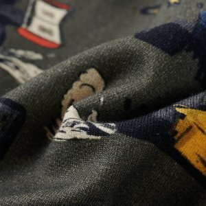 vidaXL Bluza dziecięca, nadruk w wyścigówki, khaki, 128 7