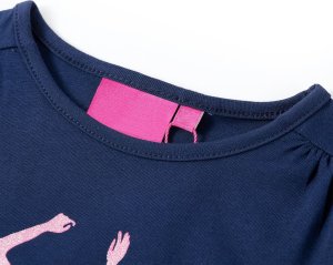 vidaXL Koszulka dziecięca z długimi rękawami, baletnica, granatowa, 92 3