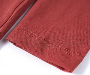 vidaXL Koszulka dziecięca z długimi rękawami, dinozaur, palona czerwień, 128 5