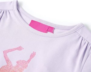 vidaXL Koszulka dziecięca z długimi rękawami, baletnica, jasnoliliowa, 92 3