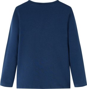 vidaXL Koszulka dziecięca z długimi rękawami, z łabędziem, granatowa, 128 2