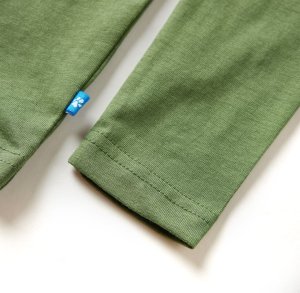 vidaXL Koszulka dziecięca z długimi rękawami, nadruk misia, khaki, 116 6