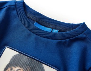 vidaXL Koszulka dziecięca z długimi rękawami, tygrys, ciemnoniebieska, 128 3