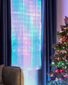Beliani Kurtyna świetlna kolorowa Smart LED z aplikacją 150 cm KULUSUK 2