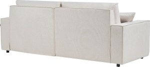 Beliani Narożnik lewostronny rozkładany z pojemnikiem beżowy KARILA 5