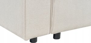 Beliani Narożnik prawostronny rozkładany z pojemnikiem beżowy KARILA 11