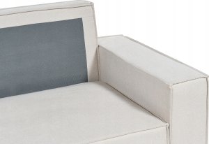 Beliani Narożnik prawostronny rozkładany z pojemnikiem beżowy KARILA 8