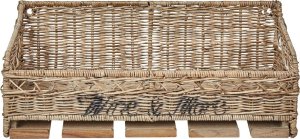 Beliani Półka wisząca rattanowa jasna SAHAB 3