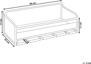 Beliani Półka wisząca rattanowa jasna SAHAB 6