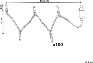Beliani Łańcuch świetlny kolorowy Smart LED 13.5 m z aplikacją IGALIKU 9