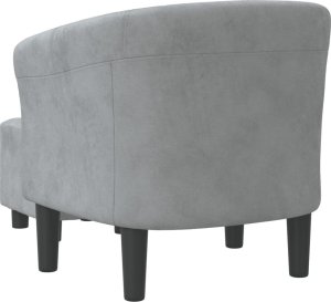 vidaXL Fotel klubowy z podnóżkiem, ciemnoszary, obity aksamitem 5