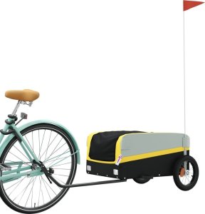 vidaXL Przyczepka rowerowa, czarno-żółty, 30 kg, żelazo 3
