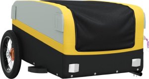 vidaXL Przyczepka rowerowa, czarno-żółty, 30 kg, żelazo 4