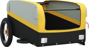 vidaXL Przyczepka rowerowa, czarno-żółty, 30 kg, żelazo 5