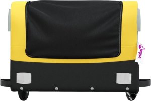 vidaXL Przyczepka rowerowa, czarno-żółty, 30 kg, żelazo 6