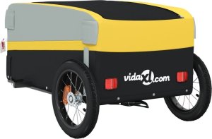 vidaXL Przyczepka rowerowa, czarno-żółty, 30 kg, żelazo 8