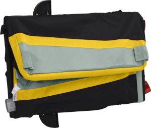 vidaXL Przyczepka rowerowa, czarno-żółty, 30 kg, żelazo 9