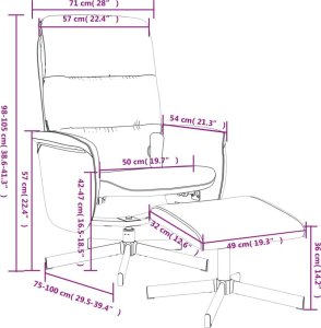 vidaXL Rozkładany fotel masujący z podnóżkiem, jasnoszary, tkanina 10
