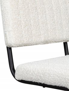 Selsey Krzesło na płozach Siterize białe w tkaninie boucle białe 7