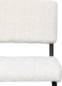Selsey Krzesło na płozach Siterize białe w tkaninie boucle białe 8