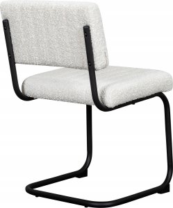 Selsey Krzesło na płozach Siterize białe w tkaninie boucle białe 9