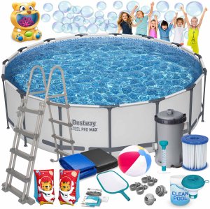 Triton Basen ogrodowy stelażowy 457 x 122 cm 18w1 Bestway 56438 + maszyna do baniek GRATIS 1