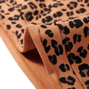 vidaXL Bluza dziecięca w panterkę, jasny koniak, 104 6