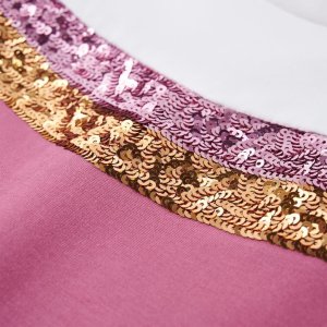 vidaXL Bluza dziecięca, z cekinowymi pasami, malinowa, 128 4