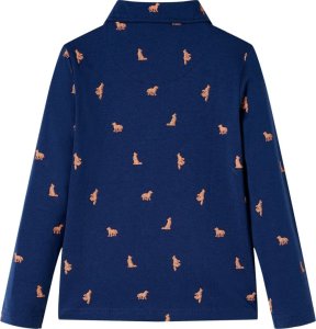 vidaXL Koszula dziecięca ze wzorem w pieski, granatowa, 104 2