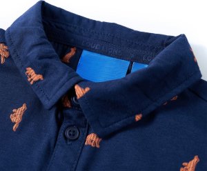 vidaXL Koszula dziecięca ze wzorem w pieski, granatowa, 104 3